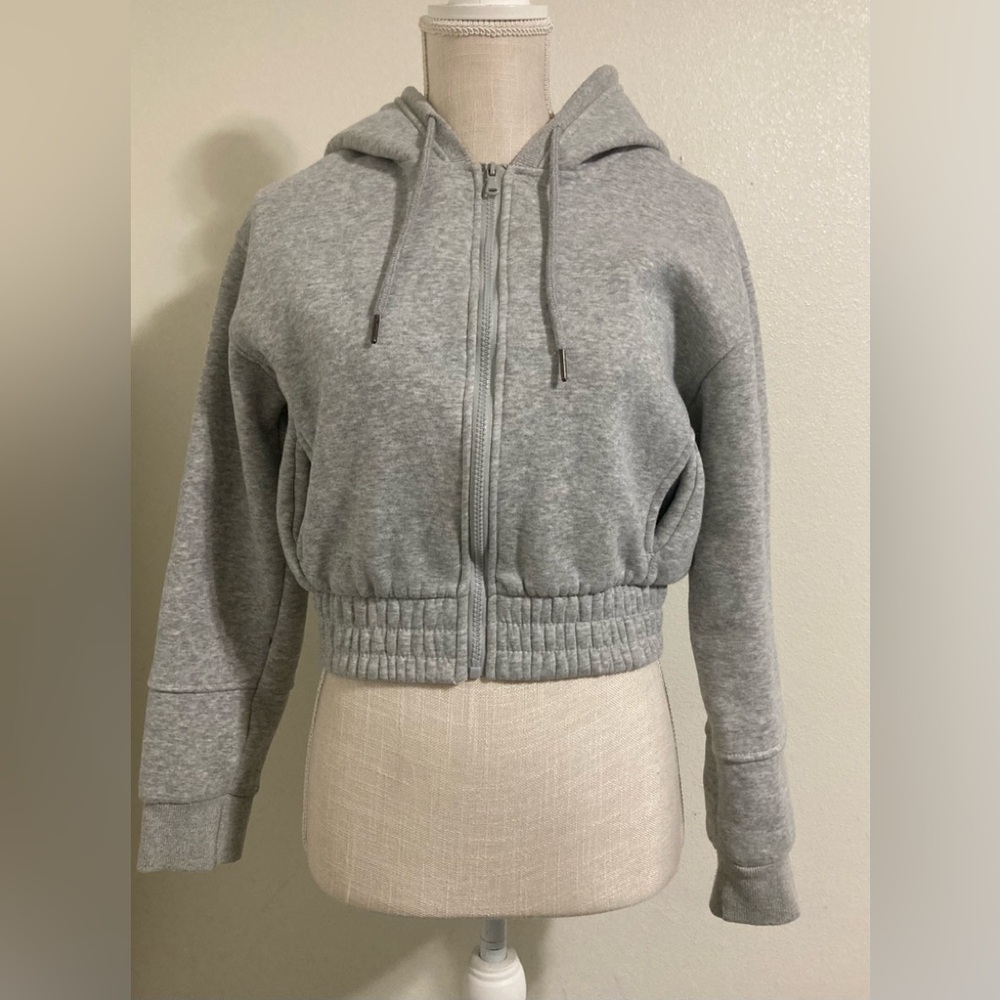 I Believe - Womens Lowcut Zipdown Hoodie Sweater - Size S - EUC
